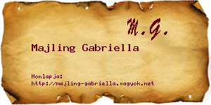 Majling Gabriella névjegykártya